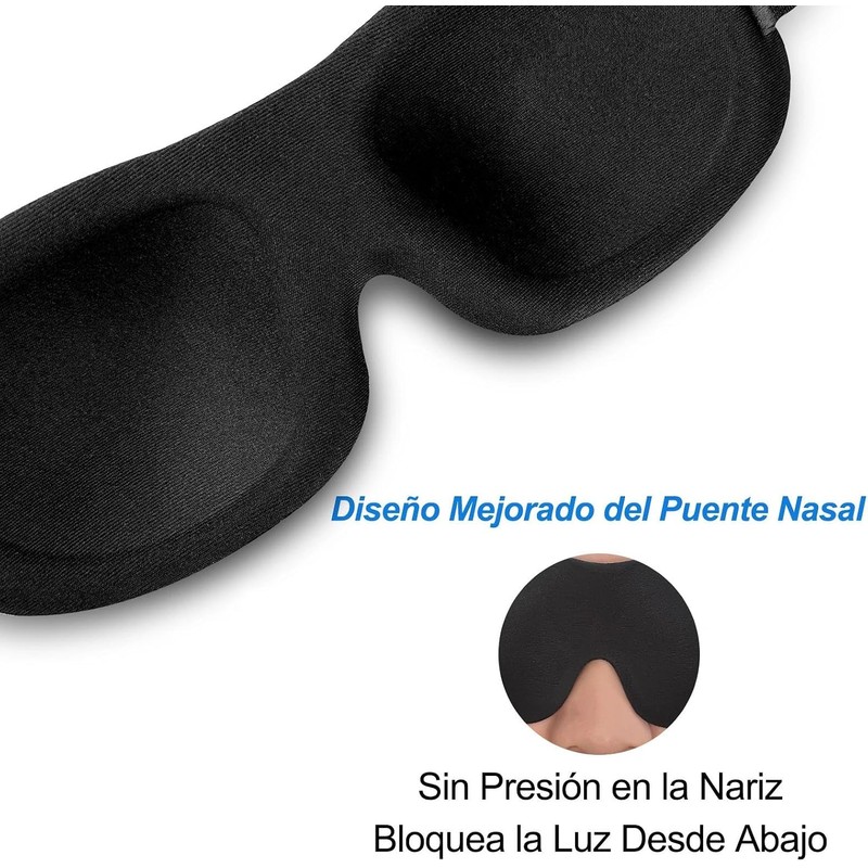 3 Piezas Mascara para Dormir, Cubre Ojos para Dormir, Antifaz
