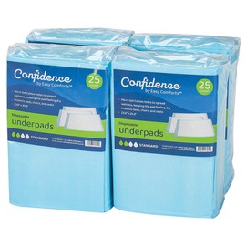 Chucks Disposable Underpads, Large Standard Absorbency Protective Adult Incontinence Bed Pads, Toddler Mattress Pee Protection for Bedwetting, Puppy & Dog Potty Training Pads, Case 100 Count