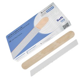STALEKS PRO Papman Pack of 25 Disposable Files with Wooden Base Soft Foam Eco Paper Expert 20 (Grit 100)