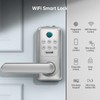 Hornbill WiFi Smart Lock with Handle, Keyless Entry Biometric Fingerprint