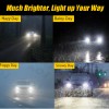 AQJ H11+H11 LED Headflight Combo Bulbs Light KIT AS For