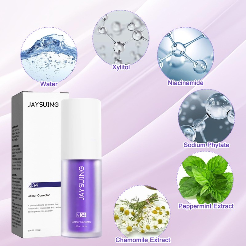 Purple Teeth Whitening Toothpaste, Purple Toothpaste, White Teeth Purple Toothpaste