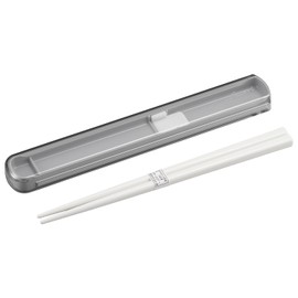 OSK DISH UP LUNCH Pull Lid Chopsticks Case Set, 7.7 inches (19.5 cm), Gray [HS-16] Dishwasher Safe