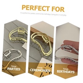 SAFIGLE 2Pcs Stylish Metal Claw Clips for Women Chic Hair Accessories for All Hair Types for Travel Office School and Everyday Use