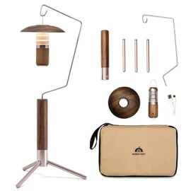 【Kobe Brand】SheepNot KURUMI LIGHT Walnut 2-Way LED Lantern USB-C Charging 400 Lumens IPX5 Waterproof with Shade (Stand Set)
