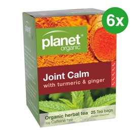 PLANET ORGANIC Joint Calm with Turmeric & Ginger Herbal Tea - 25 Bags, 1 Pack