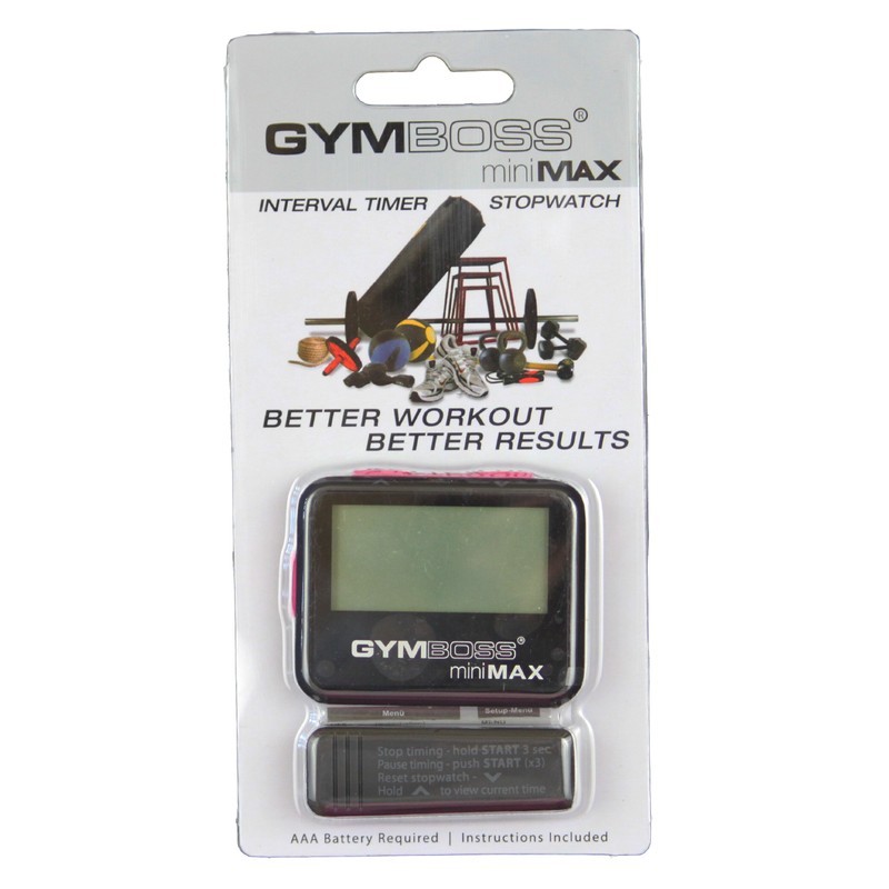 Gymboss miniMAX Interval Timer and Stopwatch - BLACK / PINK