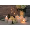 Eldnacele Flameless Flickering Votive Candles with Timer, Realistic Black Wick