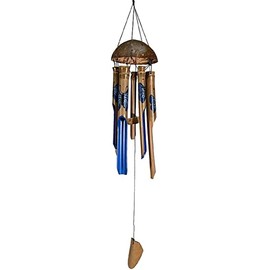 Chesapeake Bay 35" Blue Bamboo Butterfly Windchime