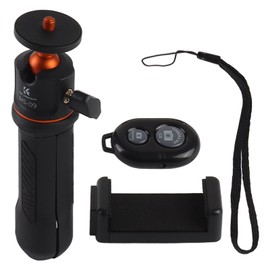 Selfie Stick Tripod 2 in 1 Extendable Stable Aluminum Alloy Selfie Tripod Stand with 1/4 Inch Screw