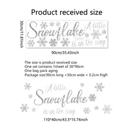 Tenelat A Little Snowflake is On The Way Stickers - Snowflake Baby Shower Backdrop for Winter Wonderland,Baby Shower Party Decorations (Snowflake Decal)