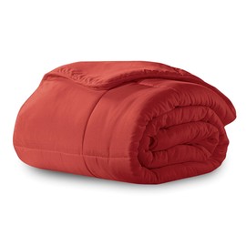 Ella Jayne Microfiber Down-Alternative Solid Color Comforter - Red - Twin (60"x90")