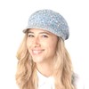 Lipodo Millefleurs Cap Wendemütze Newsboy Reversible Floral Solid 100% Linen