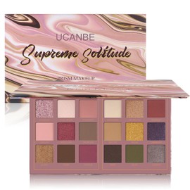 UCANBE Paleta de Sombras de Ojos Mate Profesional 18 Colores, Alta Pigmentación con Acabados Shimmer y Glitter, Difuminable, Larga Duración y...      
