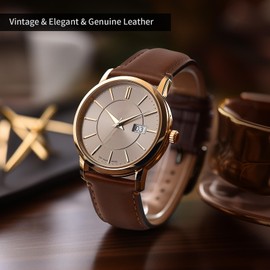 Fullmosa Leather Watch Strap, Vintage Replacement Strap, Watch Strap 22 mm, 20 mm, 24 mm, 19 mm, 18 mm, Bracelet Watch Accessories for Men and Women, Watch Strap for Smartwatch and Universal Watches,