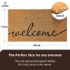 KANKUN Coco Coir Door Mat with Heavy Duty Backing, Welcome