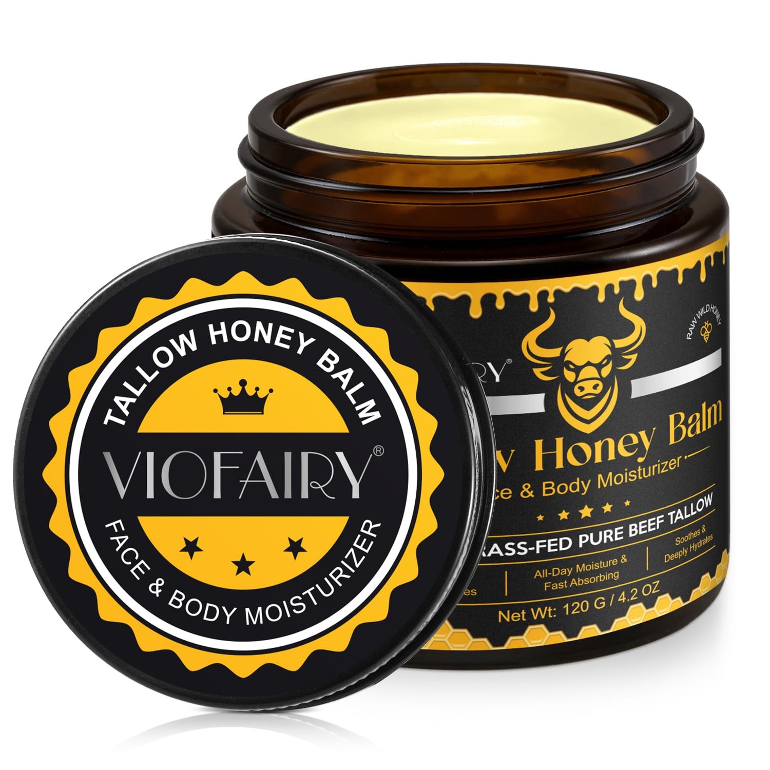 Beef Tallow for Skin, Tallow and Honey Balm for Face - 100% Organic ...