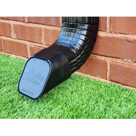 GutterGate Type-A ("horizontal-shaped") Gutter Downspout Extension (3"x4", Black)