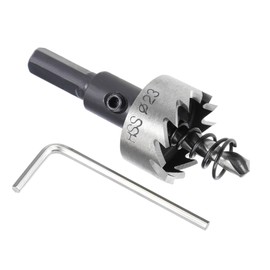 Kozelo 1pcs Hole Saw - [23mm] HSS (High Speed Steel) Drill Bit Hole Cutter for Stainless Steel Aluminum Metal Wood Plastic Use, Triangular Shank