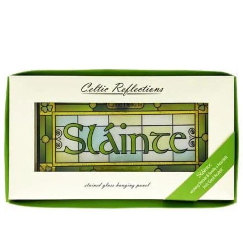 Royal Tara Slainte Stained Glass Window Hang SuncatcherWall Hanging Irish