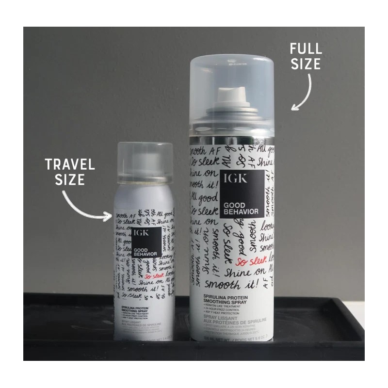 2 Pack IGK Good Behavior Spirulina Protein Smoothing Spray Size