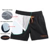Ougelebo Swimming Trunks Men's Quick-Drying Beach Shorts with Mesh Lining,