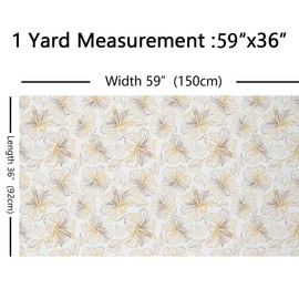 Vintage Floral Fabric by The Yard Watercolor Tropical Floral Botanical Theme Upholstery Fabric for Chairs and Home DIY Projects Classic Autumn Decorative Waterproof Fabric 3 Yards,(L276*W150cm)