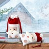 SATINIOR 12 Pcs Plush Santa Drawstring Bags for Christmas 4"