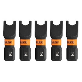 Spanner #14 Impact Driver Bit - Railer Snake Eye #14 S2 Steel 1 Inch Spanner Insert Bits (5 Pack)