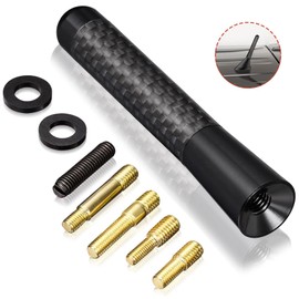 Ccar aerial，Universal Vehicle Truck SUV Car Topper Antenna Aerial 8cm M4.0 M5.0 M6.0 Screws Black Short Car Stereo FM AM Antenna Replacement Compatible with All Cars，car radio aerial