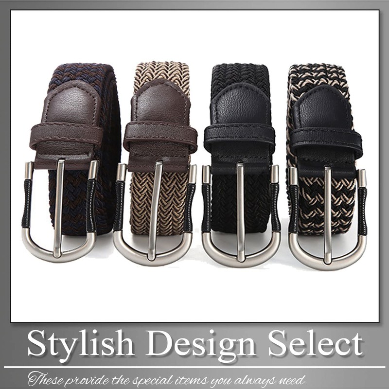 BUZZxSELECTION LBT105 Rubber Belt, Mesh Belt, Casual, Braid, Men's, Women's,
