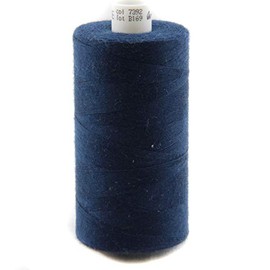NTS Nähtechnik 1000 m Sewing Thread, Yarn 80, Choice of Colours, Sewing Thread for Medium Weight Fabrics (Midnight Blue)