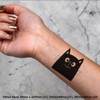 4 x 'Happy Black Cat' Temporary Tattoos - Water Resistant,