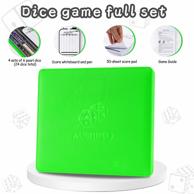 AUSIIBTO Dice Tray and Storage Case for Farkle Game -