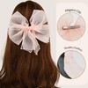 8 Inch Chiffon Hair Bow (Peach)