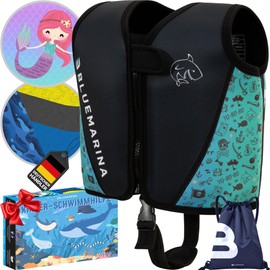 Bluemarina Life Jacket for Children, Various Sizes from Toddler to Baby, Learning to Float, Swimming Aid, Swimming Armbands, Swimming Ring, Swimming Vest for Children from 1-9 Years (Captain, S)