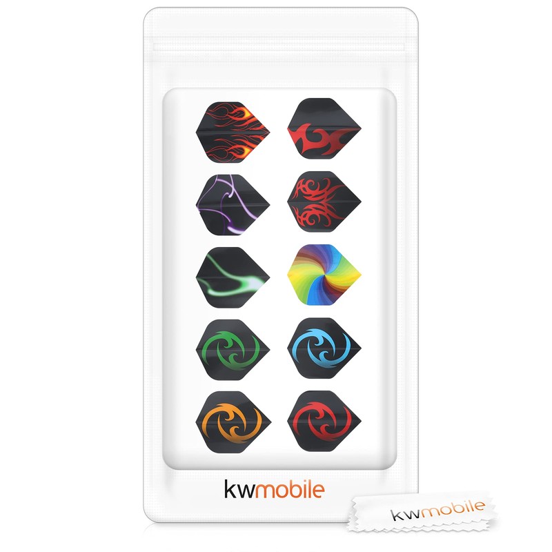 kwmobile 50x Dart Flight Set - Universal Dart Flight Feather