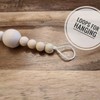 Wooden Bead Garland, 8.5 Foot Long Natural Farmhouse Garland, Scandinavian