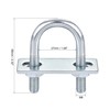 sourcing map 1 Set M8 Round U-Bolt Shackle Bolts Steel