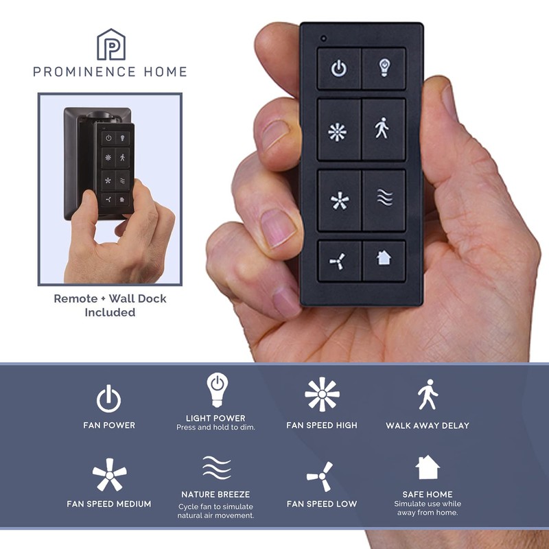 Prominence Home Universal Ceiling Fan Remote Control Kit with Receiver,
