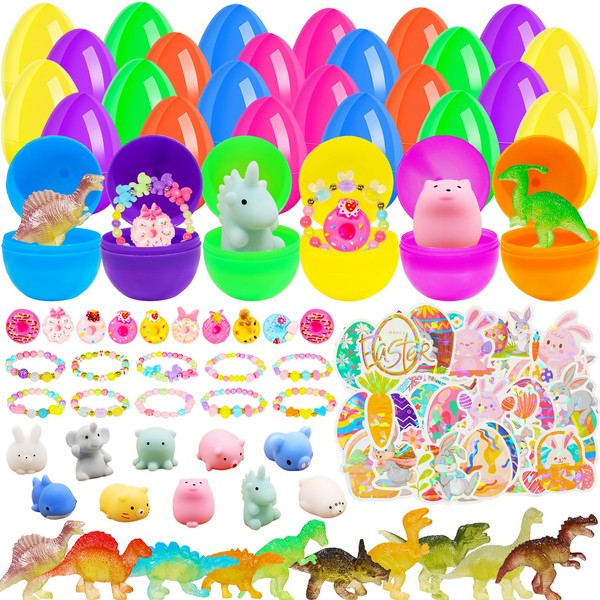 Rileryan 30 Pack Prefilled Easter Eggs Bulk Filled with 90