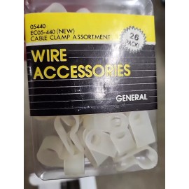 General Marine 05440 EC05-440 Nylon Cable Clamp Assortment 26 Piece Packs
