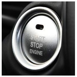 Mazda Engine Start Starter Ring, Aluminum Cover, Axela Interior Custom Parts, Accessories, Scratch Resistant, Dustproof, Easy Installation, 2 Pcs Set Compatible with Mazda CX-5 KE (February 2012 -