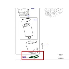LAND ROVER OIL FILTER GASKET 5.0L & 5.0L SC V8 PETROL LR010735