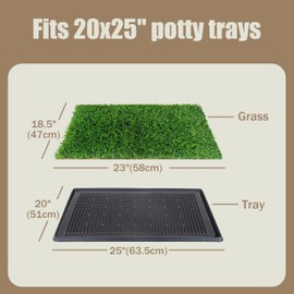 Cshionary Washable Artificial Grass Dog Potty Pad - Fake Grass Pee Pad, Reusable Indoor/Outdoor Puppy Training Mat for Dogs & Small Pets, Artificial Grass Dog Doormat (58x47cm (2 Pack))