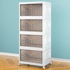 4 Tier Storage Bins with Lids, 23QT Stackable Closet Organizers
