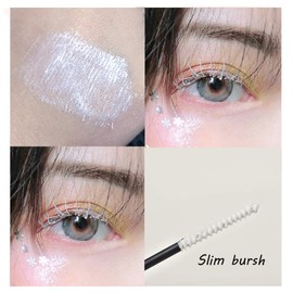 GL-Turelifes 12 Color Mascara Colorful Fiber Mascara Charming Longlasting Mascara, Thick & Long Eyelash Waterproof and Smudge-proof Eyes Makeup (#02 White)