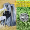 WANSRUYI 200Pcs Landscape Staples with 200 Gasket with 1Pick Hook,