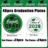 48 Pcs Graduation Party Plates 2026 Graduation Party Dinnerware Disposable