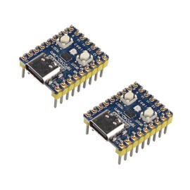 ZDE 2PCS RP2040-Zero Mini PICO Development Board Based on Raspberry Pi Microcontroller RP2040 Pico-Like MCU Board Dual-Core Arm Cortex M0+ Processor Castellated Module for SMD Applications